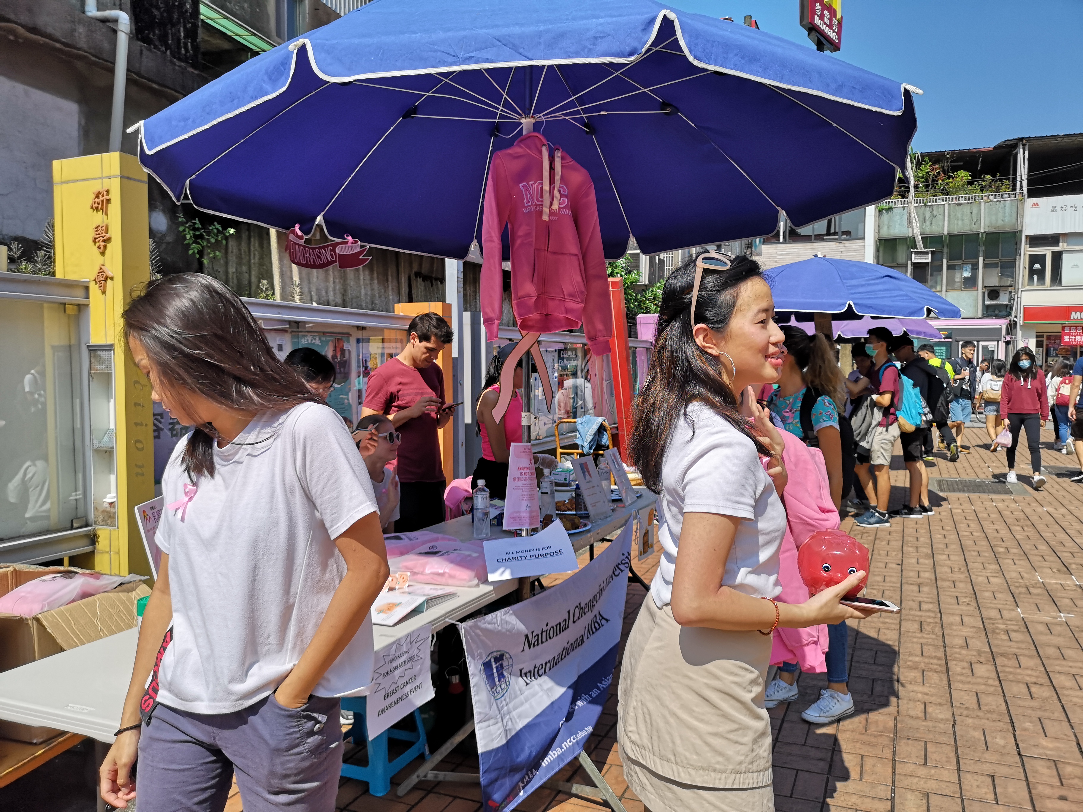 Fundraising by selling the pink hoodie - all proceeds will be donated to the Taiwan Breast Cancer Foundation