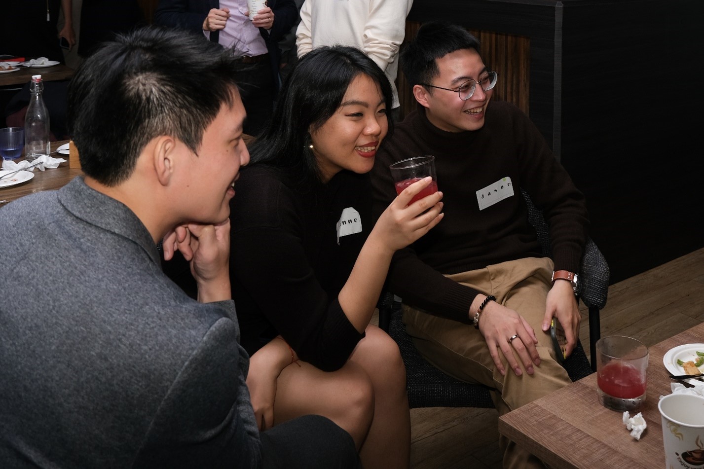 Figure 5 - Alumni Stanley Lin (2019) and Current Students Roxanne and Jason (2021) sharing some laughs